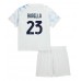 Inter Milan Nicolo Barella #23 Bortedraktsett Barn 2025-26 Korte ermer (+ Korte bukser)
